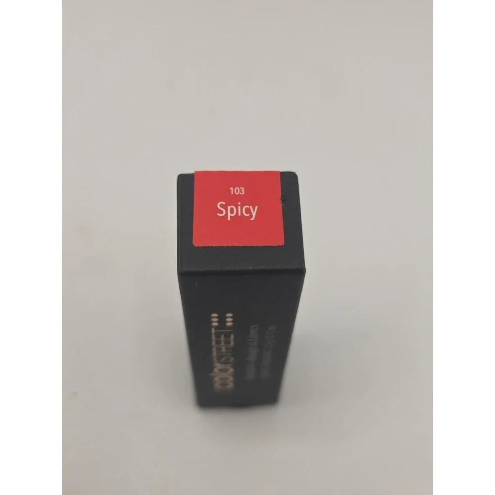 Color Street Lipstick , SPICY New in Box Full Size~ Orangey-Red velvet finish💄